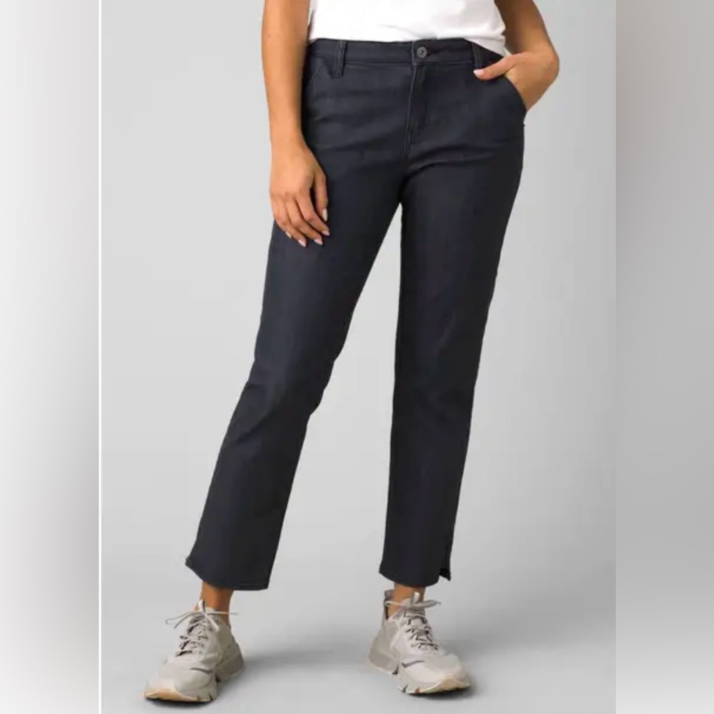 Prana Women's Dark Blue Kayla Cropped Straight Leg Jeans